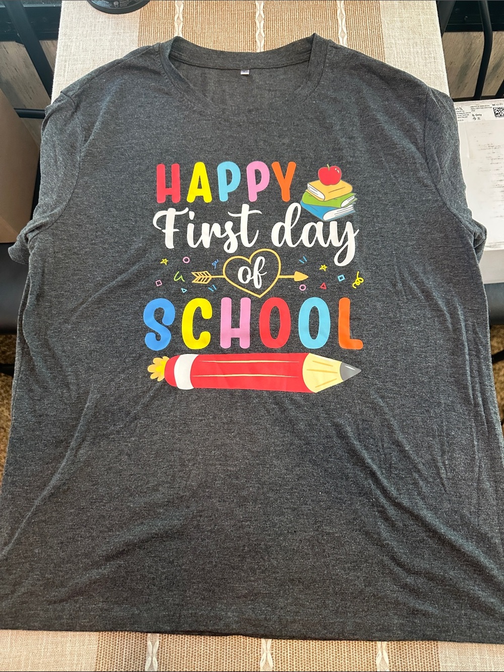 Happy First Day of School Tee - Dark Gray